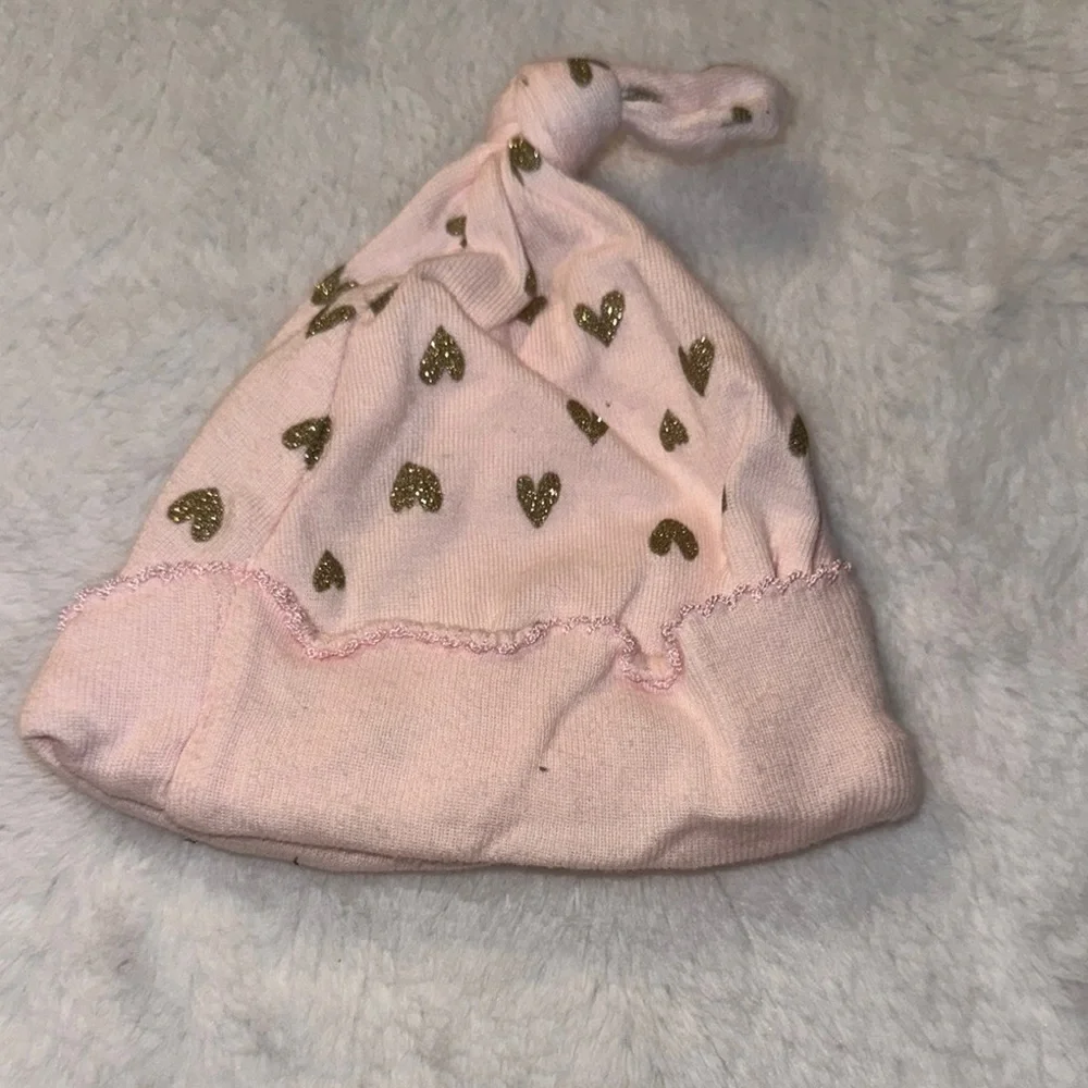 Gerber 0-3 months Organic Baby Outfit with Gold and Pink Accents